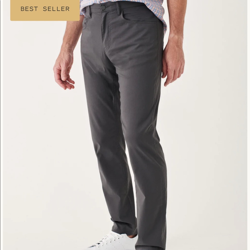 Faherty movement 5 pocket pant: inseam is 29.
